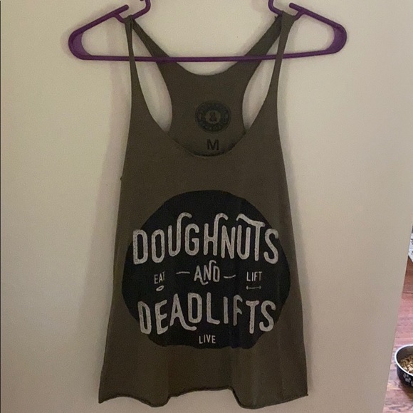 Tops - Doughnuts & Deadlifts (DNDL) green tank